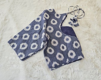 Ikkat Sico Cotton Blouse Size 42 Extends to 48! Ready to ship from Texas, USA! VAVS Womens Stop