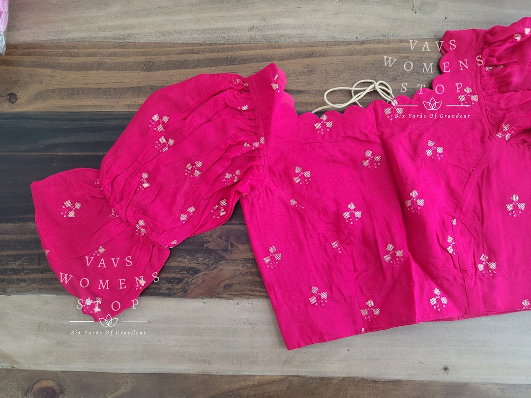 Sita Ramam Inspired Designer Silk Blouse Size 34 Extends to 40 Ready to