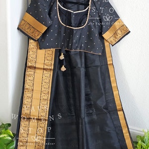 Pure Mulberry Silk Mangalagiri Pattu - Blouse Size 38 Extends to 44! Ready to ships from Prosper, Texas! VAVS Womens Stop