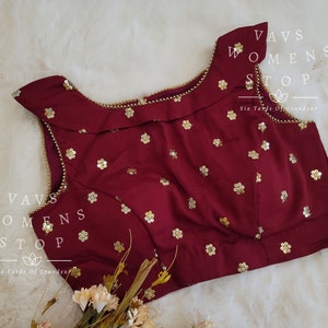 Sleeveless Designer Chinon Chiffon Sequins Blouse Size 38 Extends To 44! Ready To Ship from Texas, USA by VAVS Womens Stop!