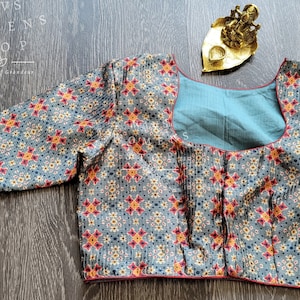 Patola Print Tussar Silk Blouse Size 38 Extends To 44! Ready To Dispatch from Texas, USA! Mix n Match Best Quality Stitched Blouses!