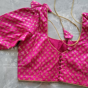 Designer Pure Benarasi Blouse Size 40 Extends to 46! Ready To Dispatch from Texas, USA! VAVS Womens Stop!
