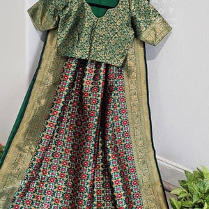 Designer Benarasi Patola Silk saree - Blouse Size 34 Extends To 40! Ready to ship from Prosper, Texas by VAVS Womens Stop!