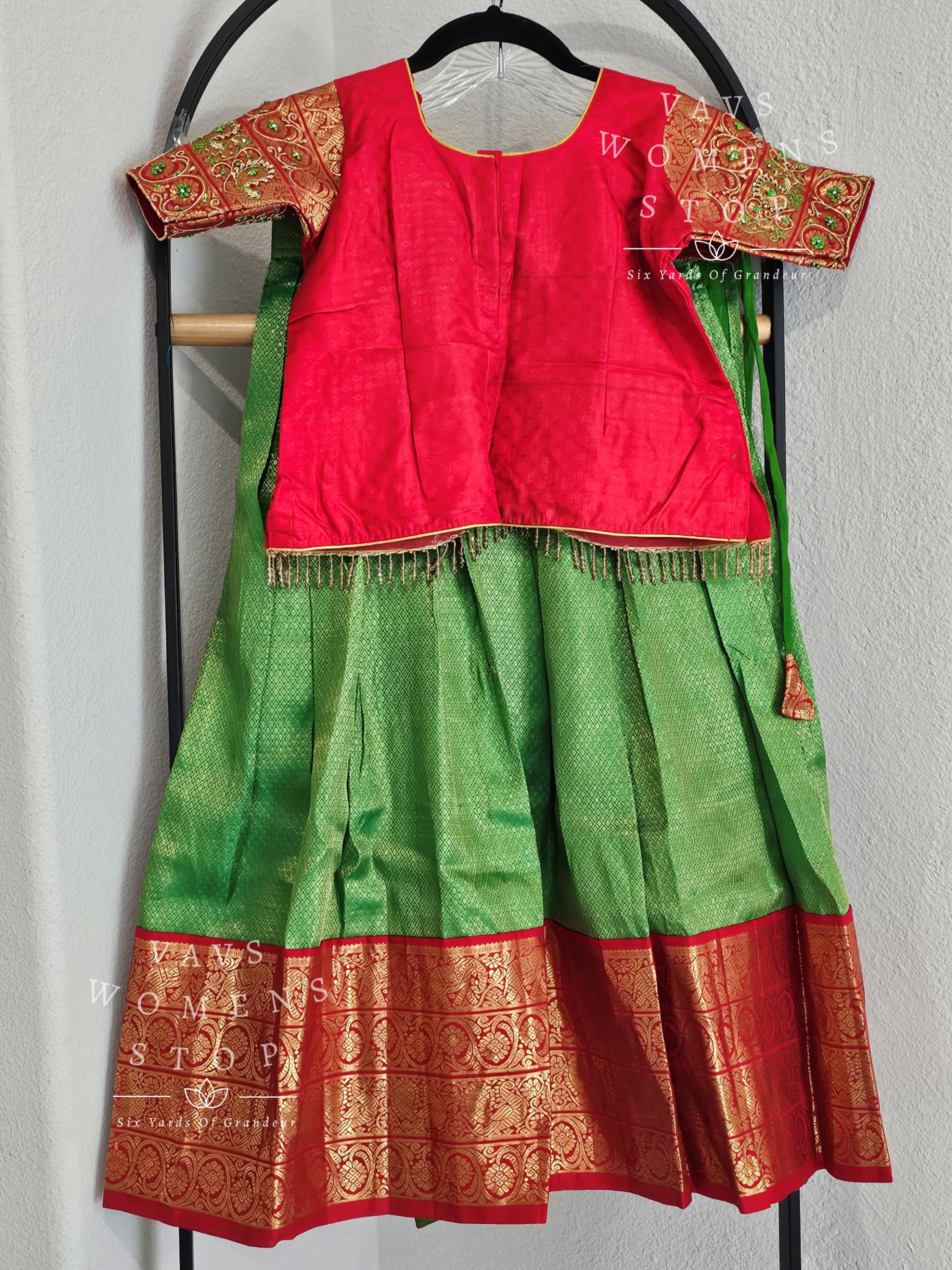 white christmas dresses Giri USA - Pattu Pavadai Sattai | Pattu Pavadai main image 1