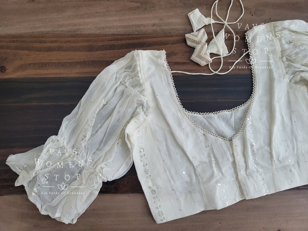 Sita Ramam Inspired Designer Silk Blouse Size 38 Extends to 44 Ready to