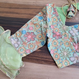 Chinon Chiffon Sequins Blouse Size 38 Extends To 44! Ready To Ship from Texas, USA! VAVS Womens Stop ! Mix n Match Pretty Saree Blouses