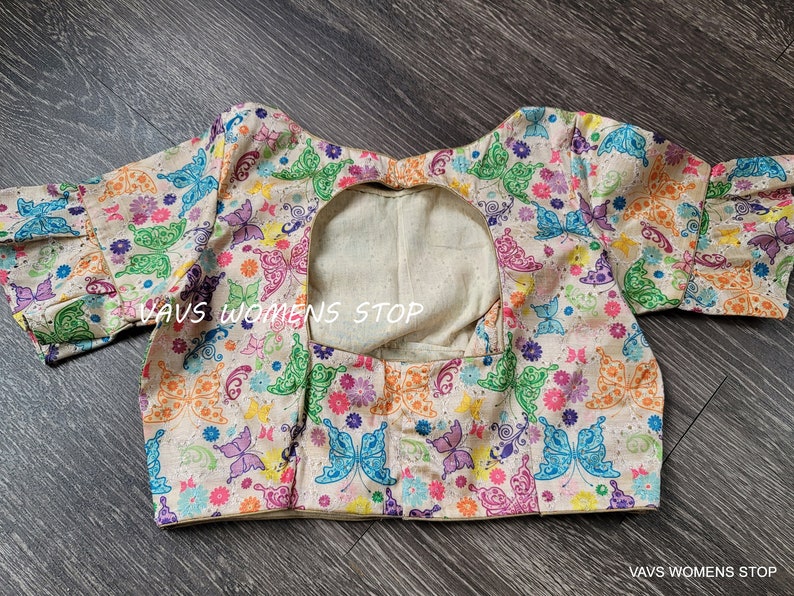 Exclusive Blouse Collection from Our House of VAVS !! Beautiful Butterfly Prints Stitched Blouse Size 36 extends to 42 !!!