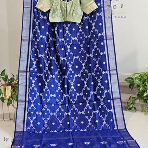 Trendy Designer Pure Puna Raw Mango Silk Benarasi Saree with Matching Blouse – Size 36 Extends to 42 | Ready to Ship USA. VAVS Womens Stop