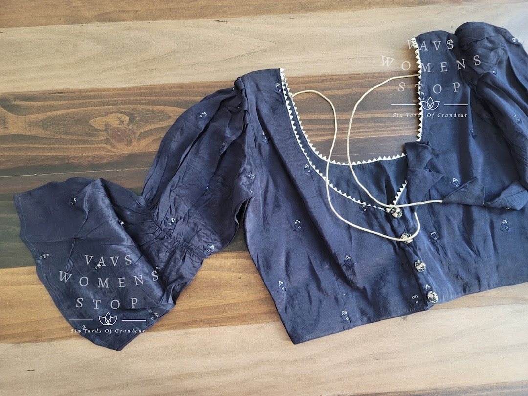 Sita Ramam Inspired Designer Silk Blouse Size 38 Extends to 44 Ships