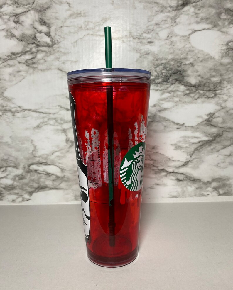 Michael Myers Tumbler Blood Drip Snowglobe Tumbler Custom Etsy