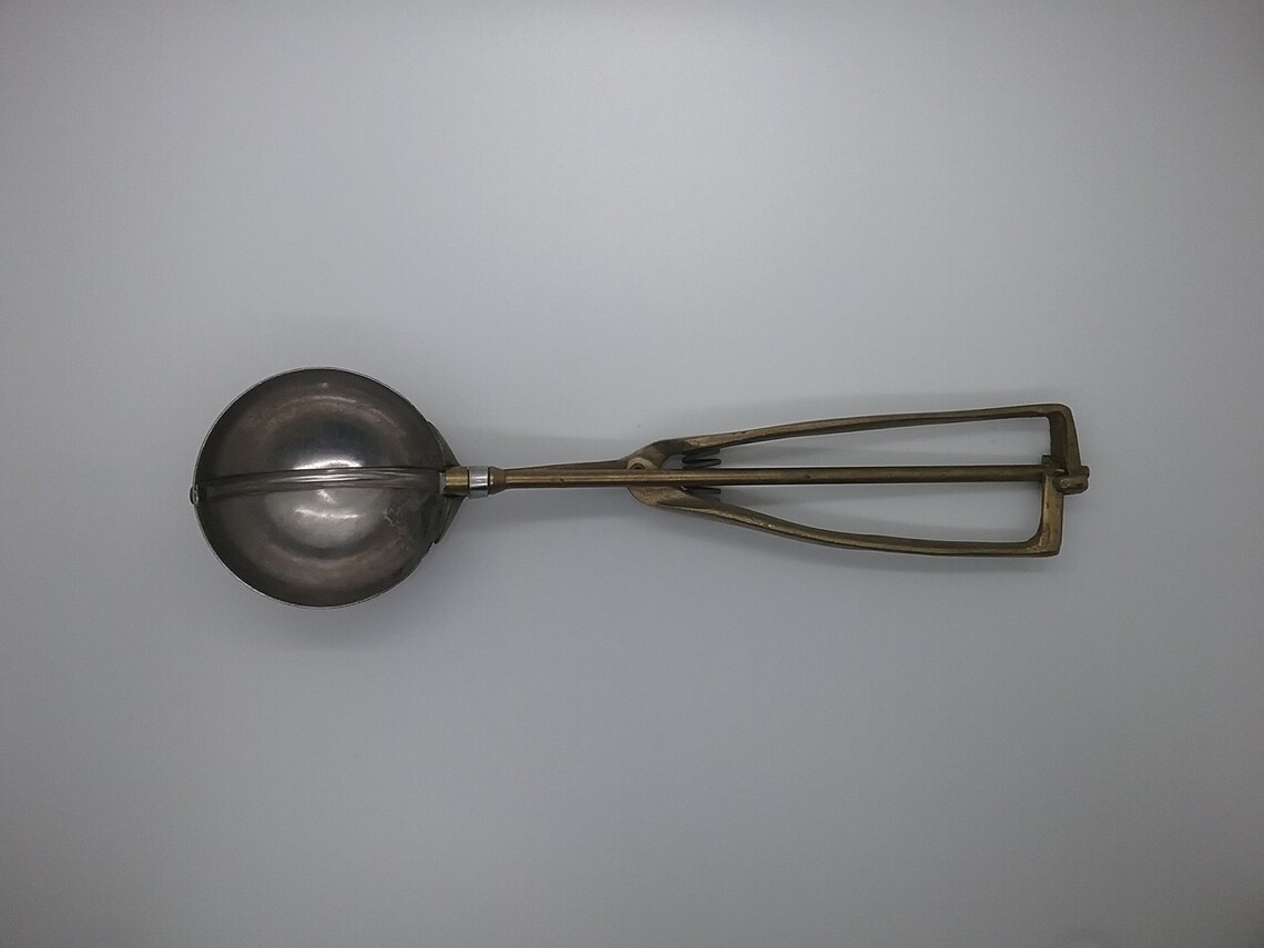 Vintage brass ice cream scoop decorative kitchen Etsy