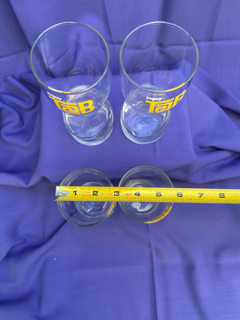 1970'S Hourglass Tab Drinking Glasses Coke Cola Product Excellent