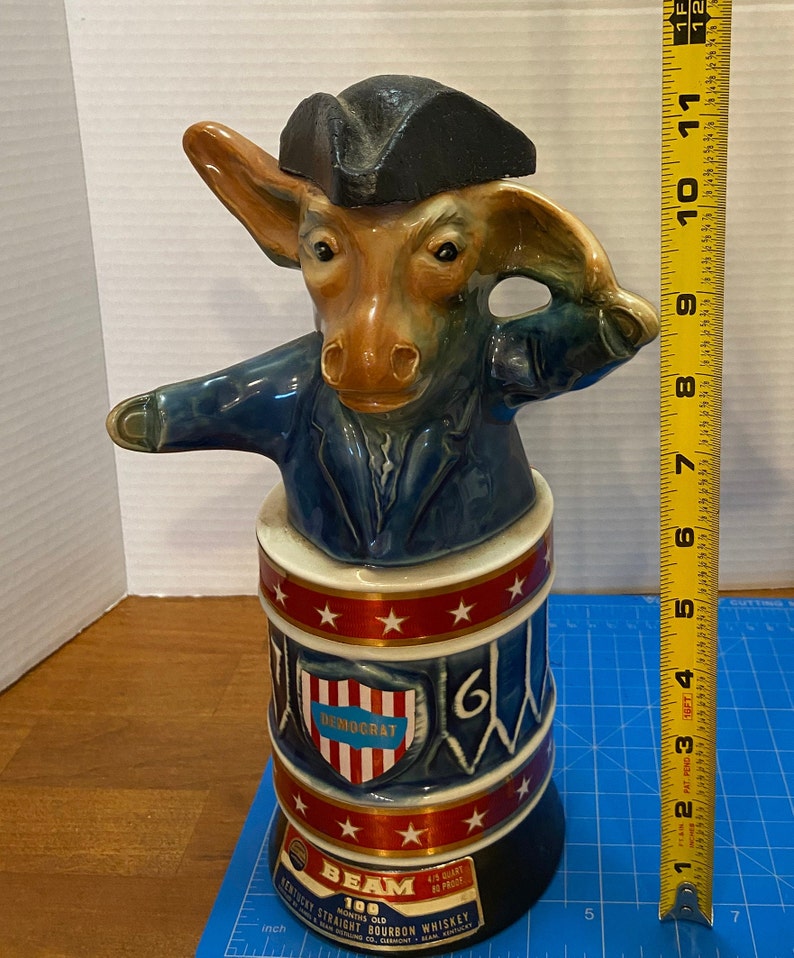 1976 Jim Beam Donkey Decanter Celebrating the Bicentennial Etsy