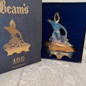 1977 Jim Beam 165 months “Hollywood Regency” floral style Empty bottle, with Original Box