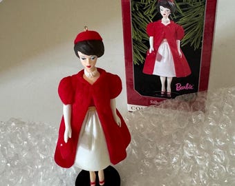 1998 VTG Hallmark Keepsake Barbie “Silken Flame” Christmas ornament in original box, 5th in a series