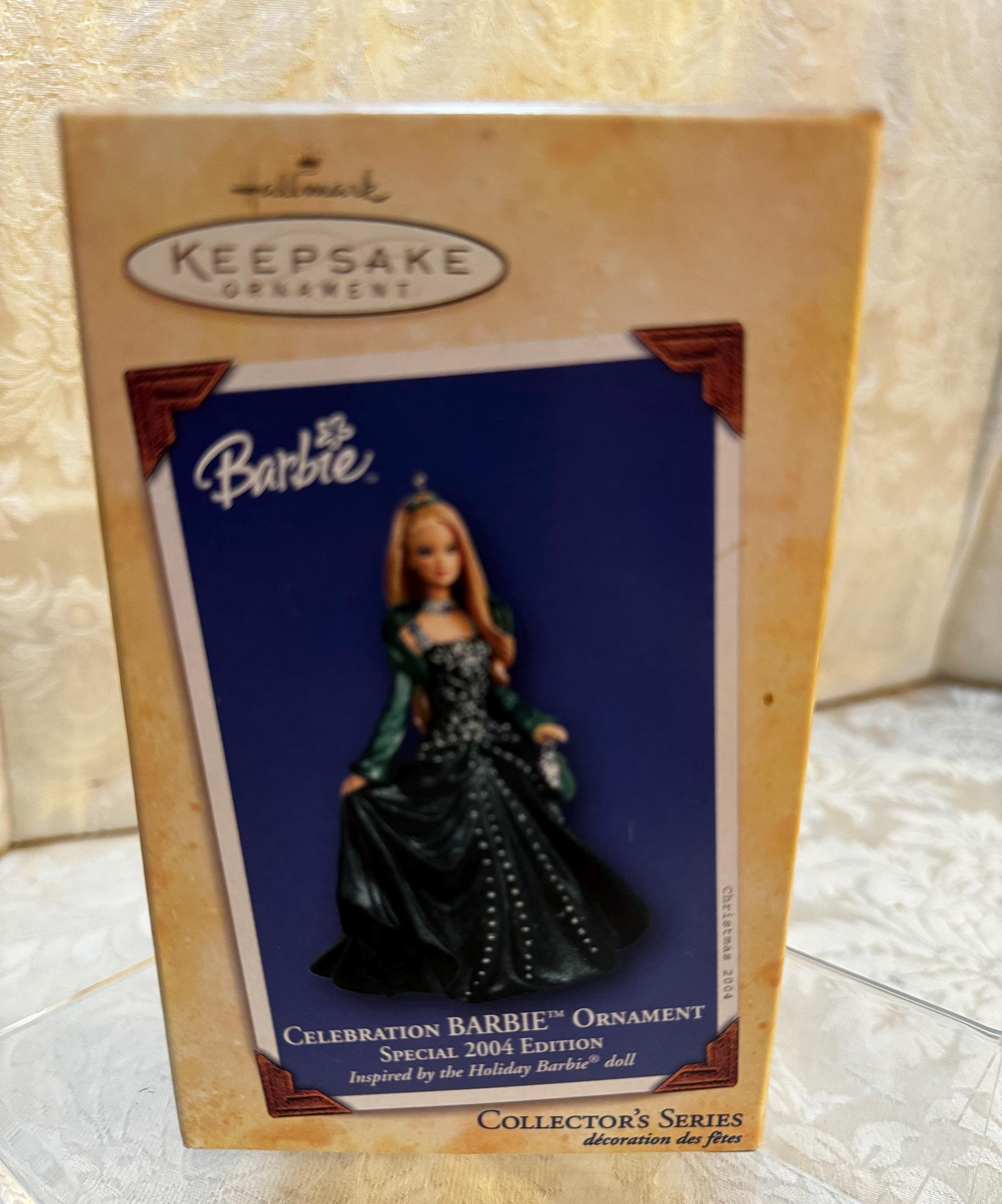 Celebration Barbie 2004 Christmas Barbie 2004 Celebration Barbie In Green  Dress, Hallmark Christmas