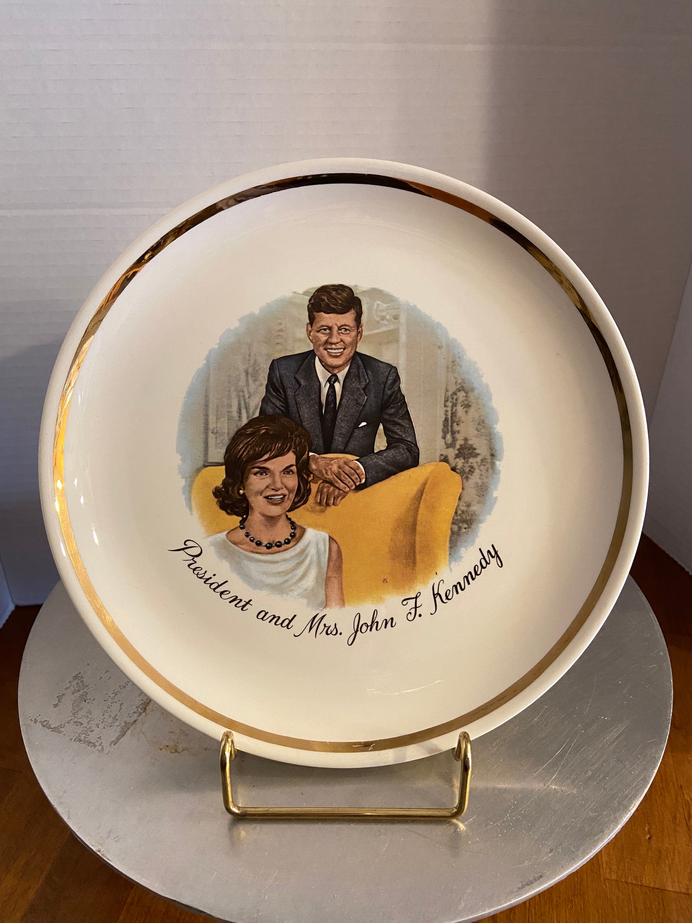 1960s Commemorative Plate of President Kennedy and First Lady