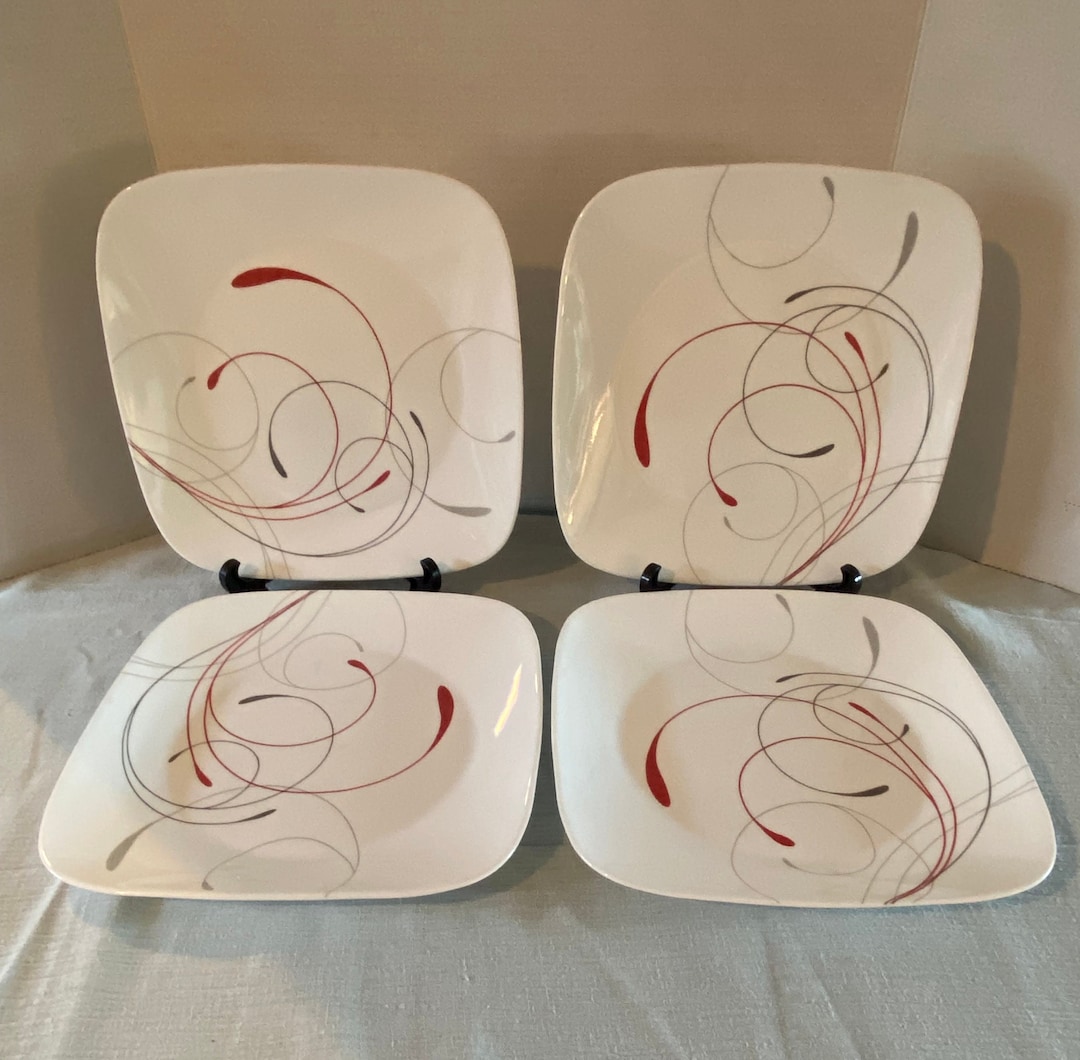 Corelle 10 Splendor Square Dinner Plates Set of 4 Etsy