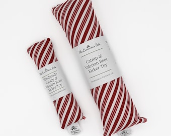 Catnip with Valerian Root Cat Toys | Candy Cane Stripes