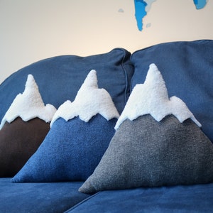 Almohada de montaña / Decoración del hogar de invierno / Cojín de tiro