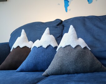 Mountain Pillow | Winter Home Decor | Throw Pillow