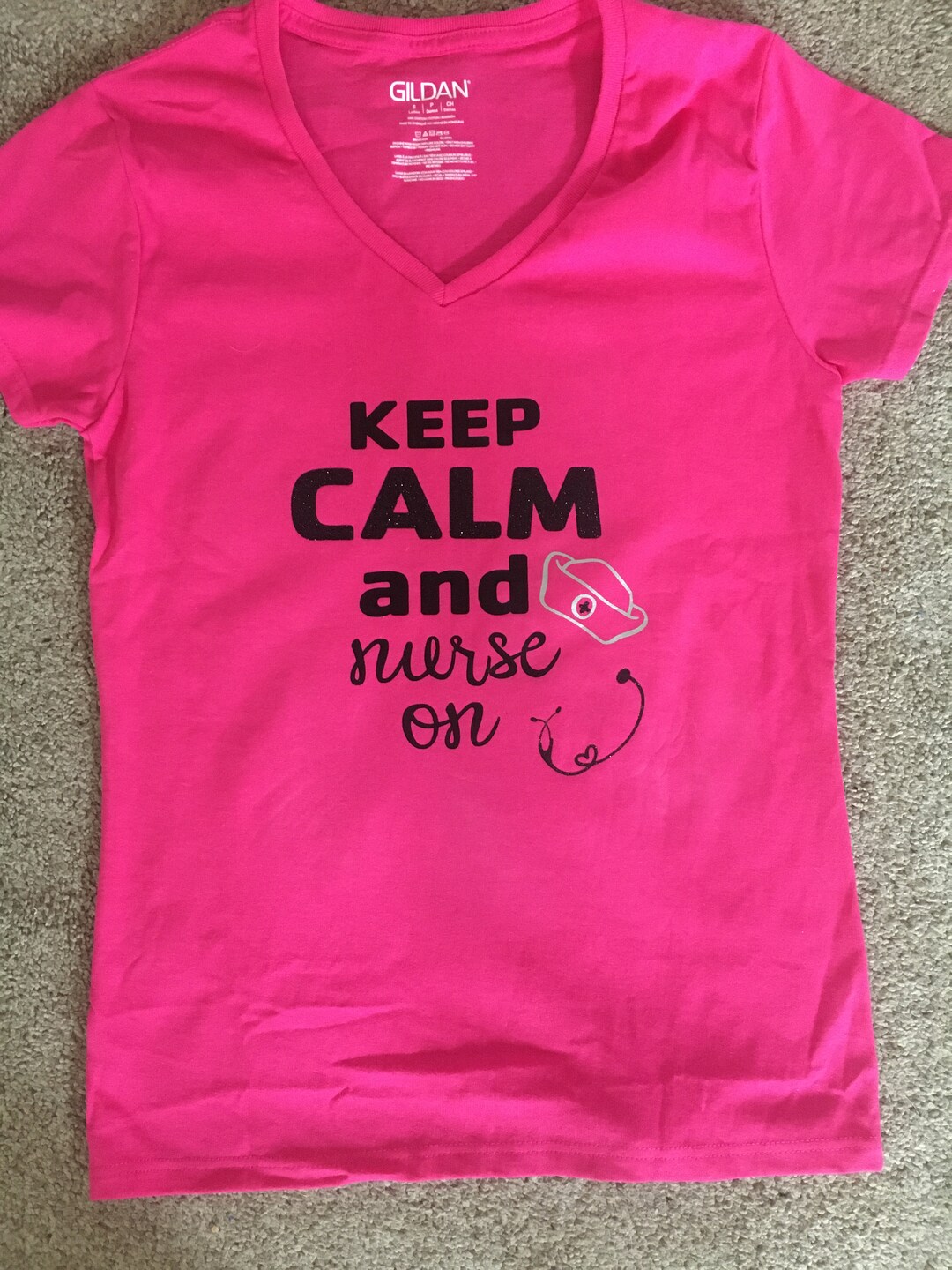 T-shirt Graphique "A Male NURSE" Keep Calm - Taille XL - Marque Gildan - Occasion