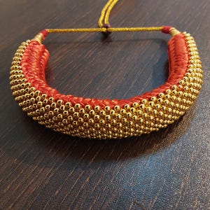 Pretty Pearls Kolhapuri Thushi Necklace, Heavy Jewelry for traditional use