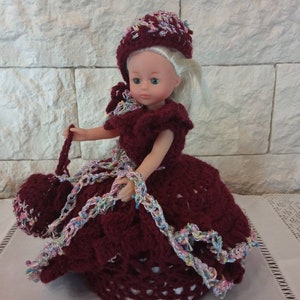 Copri-carta igienica all'uncinetto, set di vestiti per bambole, vestito tipo bambola Barbie, regalo per la festa della mamma