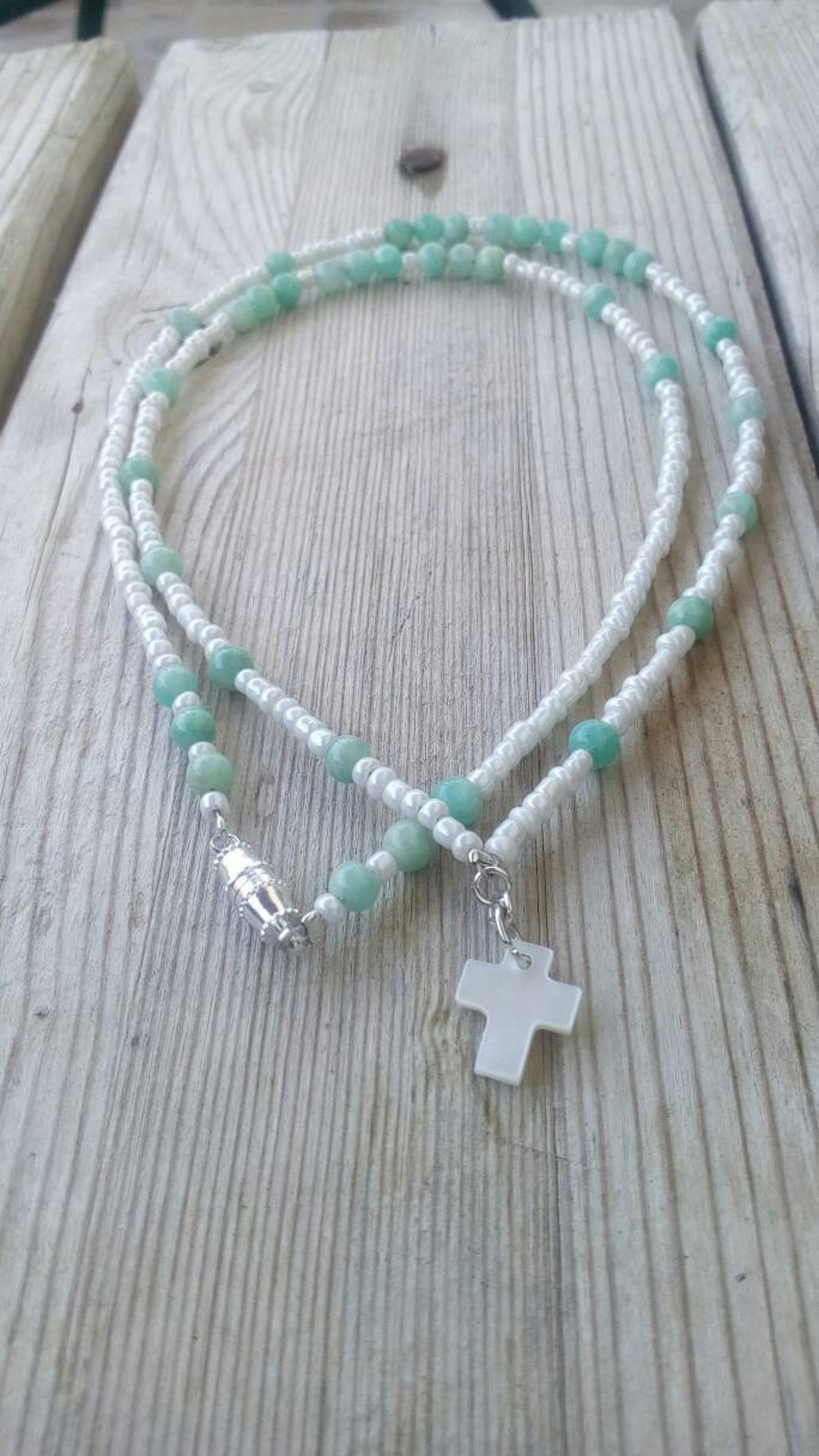 Prayer beads necklace christian necklace prayer Etsy