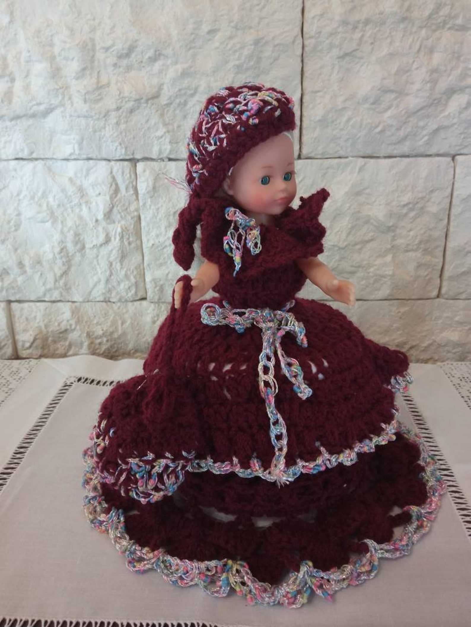 Christmas Missy Crocheted Toilet Paper Cover Doll Southern Etsy