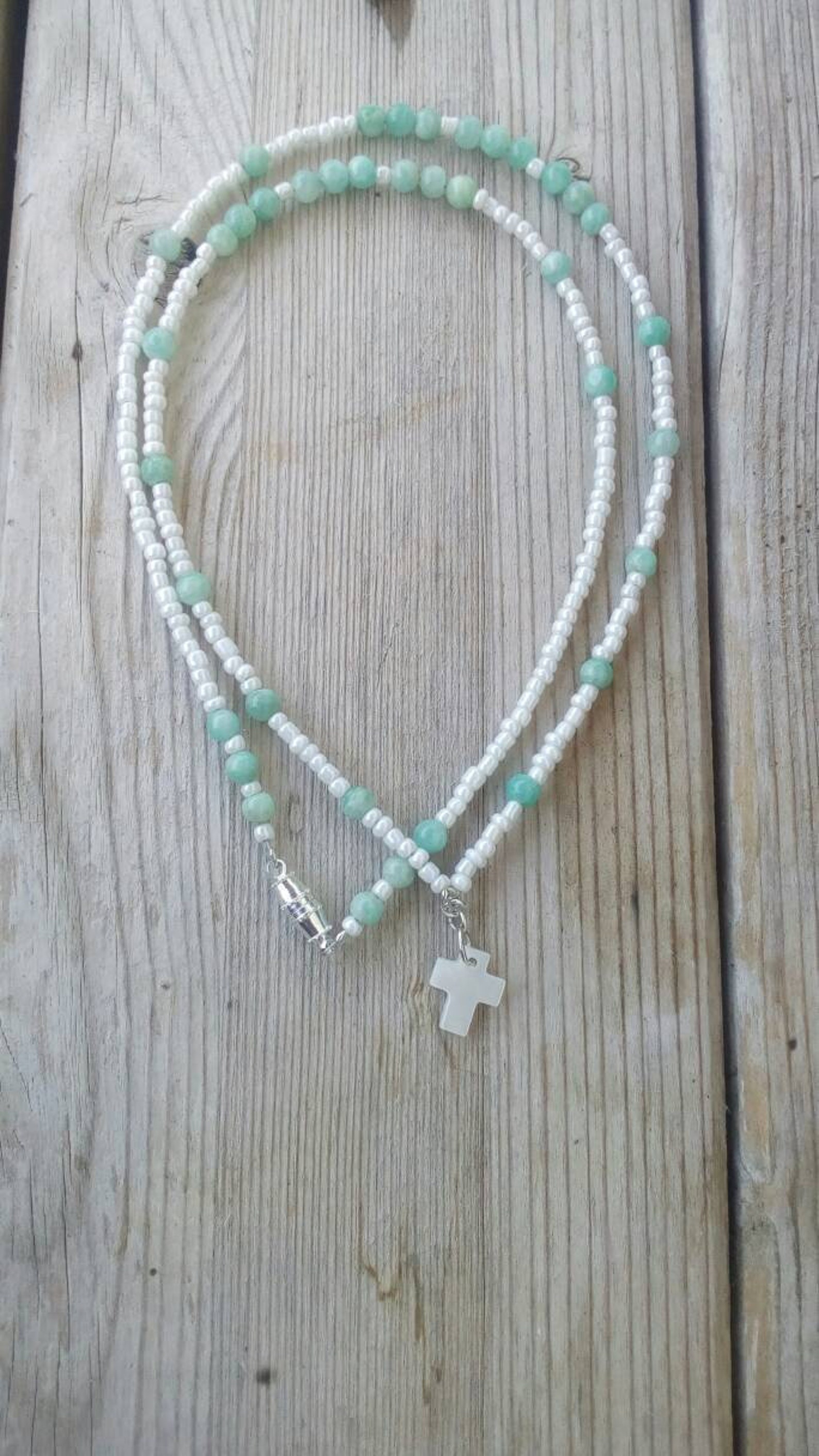 Prayer beads necklace christian necklace prayer Etsy