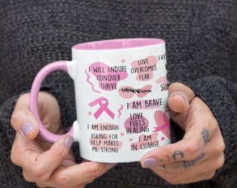 Breast Cancer Warrior Mug, Cancer Survivor Mug, Bravery Cancer Coffee/Tea Mug