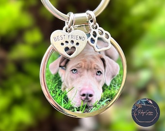 Personalisierter Hunde- / Katzenfoto-Schlüsselring / Kundenspezifischer Foto-Schlüsselring / personalisierter Haustier-Schlüsselring