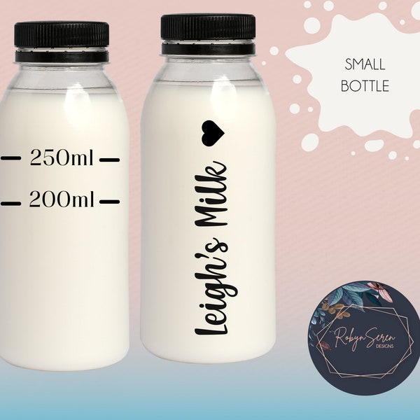 Personalised Milk Allowance Bottle / Custom Measurement Bottle
