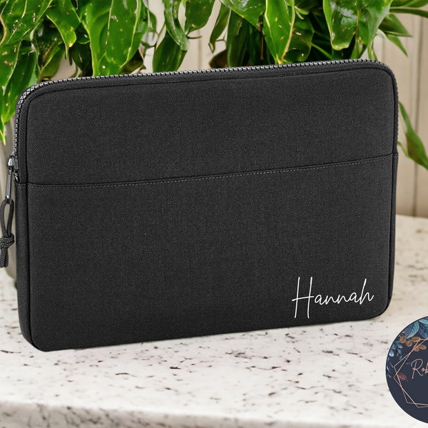 Funda para computadora portátil personalizada negra de 15,6 pulgadas / Funda para computadora portátil personalizada / Funda para computadora portátil de 15,6 pulgadas