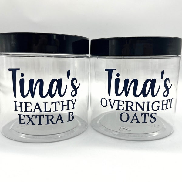 Personalised Portion Control Pot / Healthy Extra B Pot / Overnight Oats Pot / Take To Work Pot