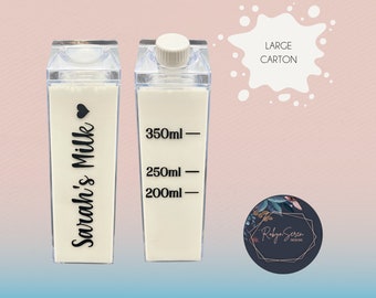 Personalised Milk Allowance Bottle / Custom Measurement Bottle