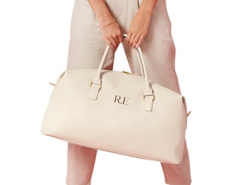 Premium Personalised Weekend Bag / Premium Gym Bag / Going Away Bag / PU Leather Holdall