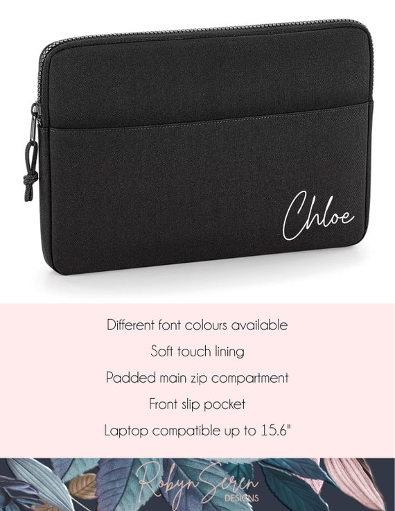 15.6 Inch Black Personalised Laptop Sleeve / Custom Laptop Etsy UK