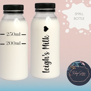 Personalised Milk Allowance Bottle / Custom Measurement Bottle Small Bottle