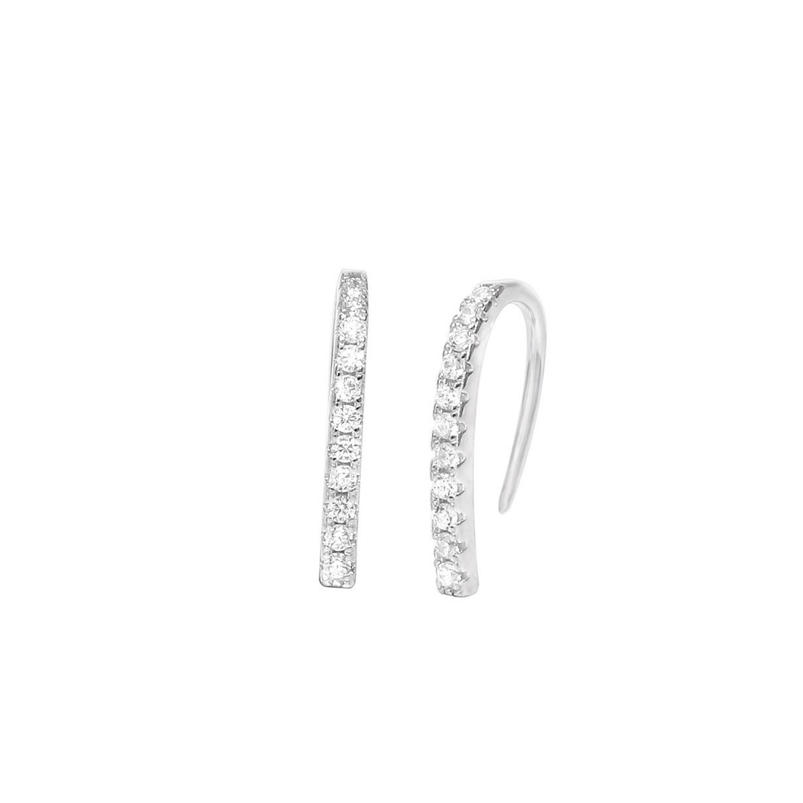 Hook Stud Earrings Suspender Earrings Sterling Silver 925 - Etsy UK