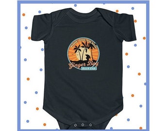 Ginger Bay Beach Onesie For Gingers | Baby Shower Gift for Redhead | Cute Red Hair Gift | Infant Summer Onesie | Ginger Baby Gift