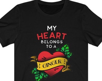 My Heart Belongs to a Ginger Shirt | Valentine Gift for Her | Couples Gift | Red Hair Tops and Tees | Mommy and Me Shirt Set