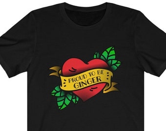 Trotse Ginger Shirt | Roodharig Tshirt | Cadeau voor Red Head Friend | Tattoo Shirt voor Rood Haar | Rode haartops en T-shirts |