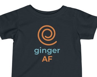 Ginger AF Kids Shirt | Funny Tshirt For Gingers | Kids Gift | Cute Gift for Red Hair Child | Cute Top for Redhead | Ginger Toddler Gift