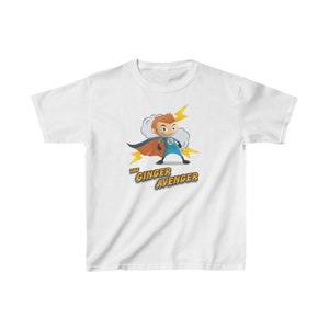 The Ginger Avenger T-shirt per bambini maschi / Camicia divertente per ginger / Regalo per bambini / Regalo per capelli rossi carini / Cute Redhead / Ginger Child immagine 7