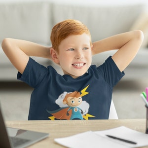 The Ginger Avenger T-shirt per bambini maschi / Camicia divertente per ginger / Regalo per bambini / Regalo per capelli rossi carini / Cute Redhead / Ginger Child immagine 5