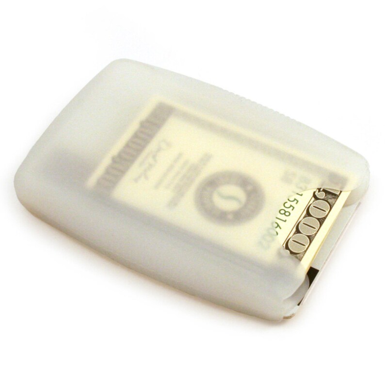 Gift Storus Jelly Wallet\u2122 Minimalist Credit Card Holder Cash Organizer No-slip Silicone for Men Women Student Translucent Clear White