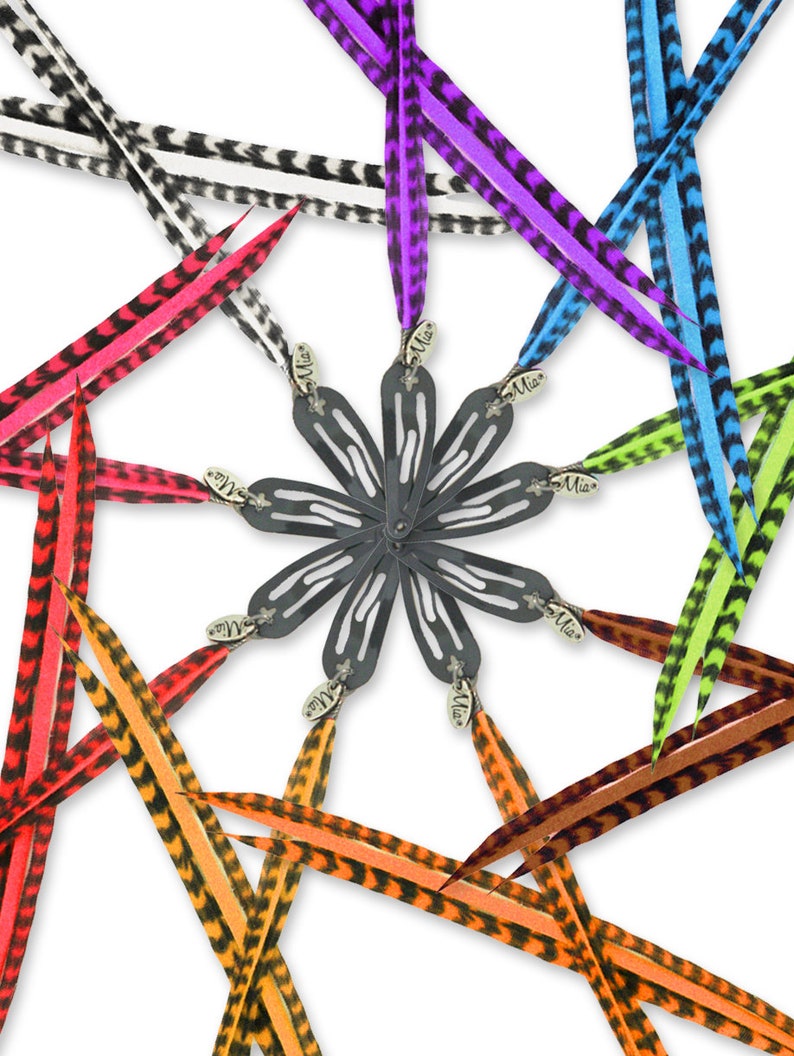 Mia® Clipnfaux Feathers® Fake Feather Hair Extensions on a Etsy