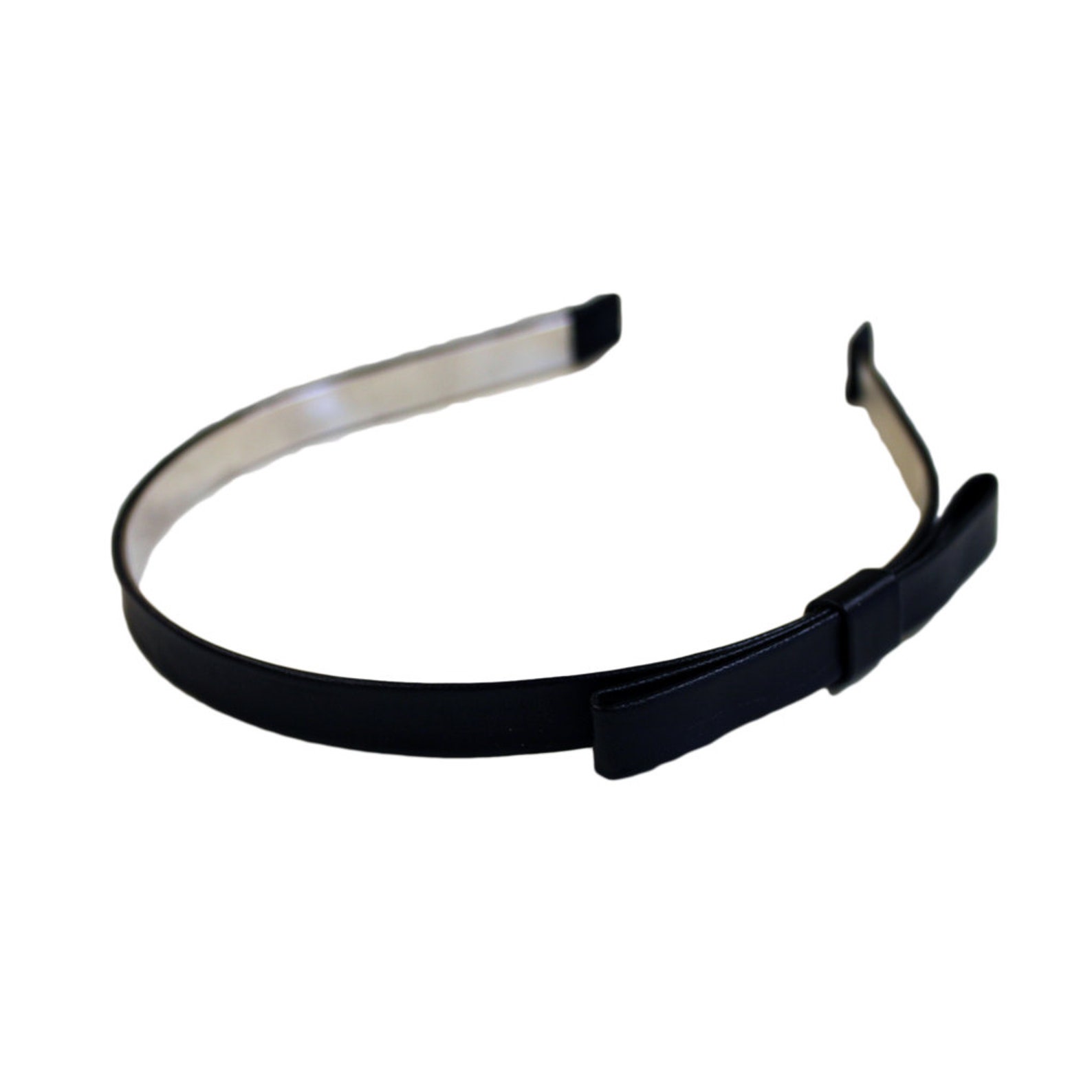 Mia® Leather Bow Headband Fashionable Hair Accessory Black Etsy